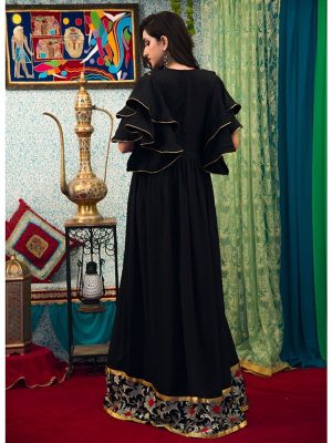 Black Color Abaya Maxi Dress