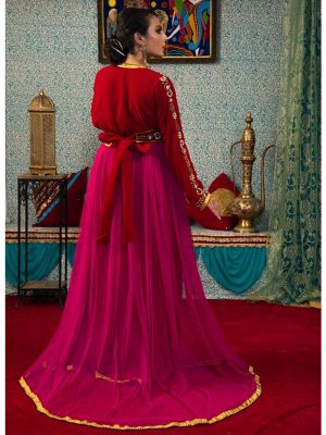 Pink Color Wedding Morrocon Kaftan