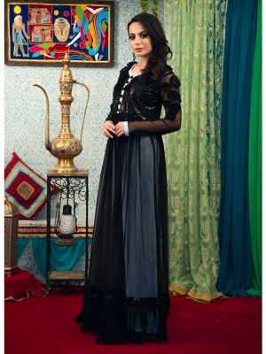 Black Color Gown Style Kaftan