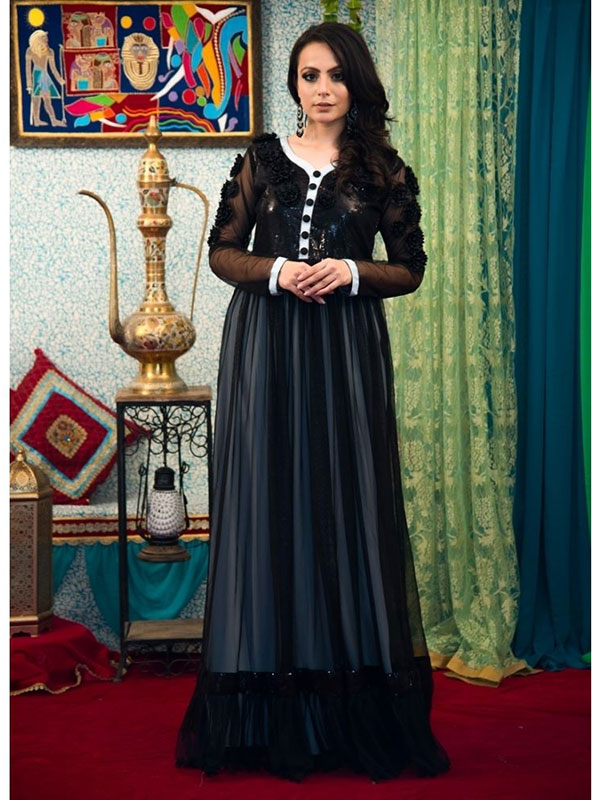 Sober Look Designer Black Color Gown for Party Wear | TheIndianFab