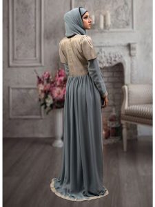 Gray Color Arab Dubai Style Farasha Jalabiya