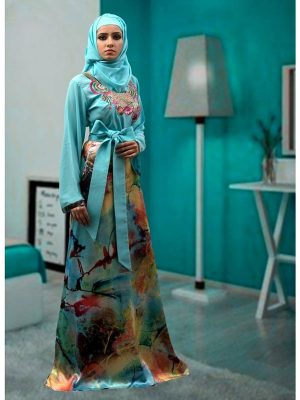 Modest Muslim Evening Dress Multicoloured Color