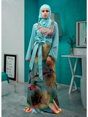 Modest Muslim Evening Dress Multicoloured Color