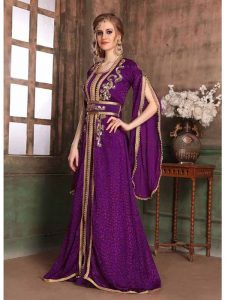 Violet Color Brasso Kaftan