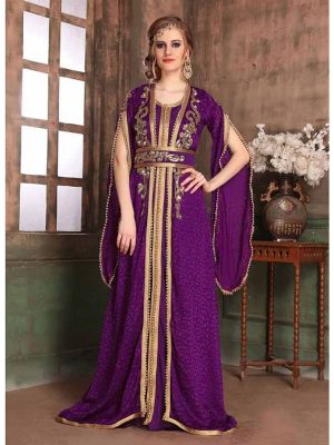 Violet Color Brasso Kaftan