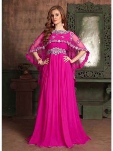 Pink Color Georgette Kaftan