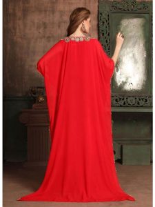 Red Color Georgette Kaftan