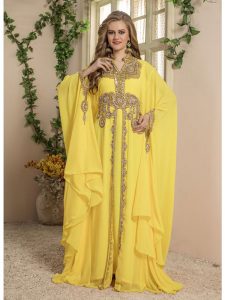 Women Yellow Color Free Size Kaftan