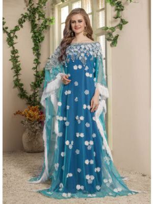 Women Blue Color Free Size Kaftan