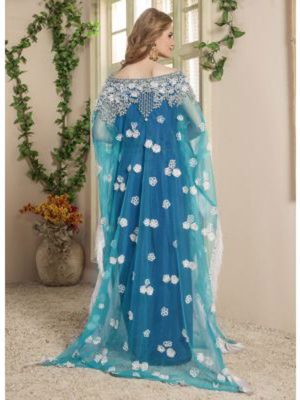 Women Blue Color Free Size Kaftan