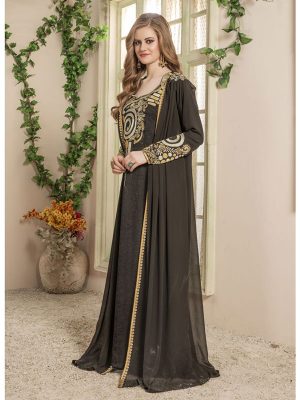 Women Black Color Arabic Style Kaftan