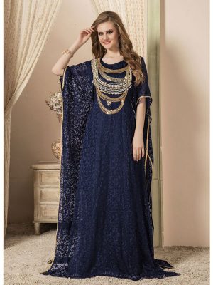 Women Blue Color Free Size Kaftan