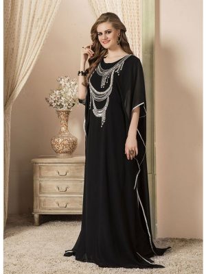 Women Black Color Free Size Kaftan