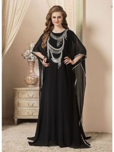 Women Black Color Free Size Kaftan