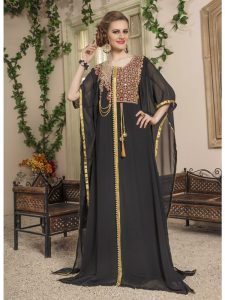 Women Black Color Free Size Kaftan