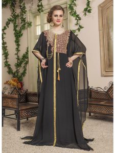 Women Black Color Free Size Kaftan
