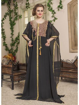 Women Black Color Free Size Kaftan