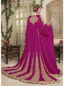 Women Pink Color Wedding Kaftan