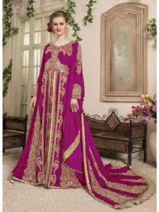 Women Pink Color Wedding Kaftan