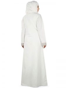 Womens Abaya White Color Casual Wear