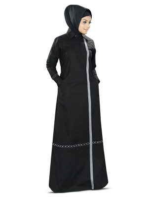 Womens Abaya Black Color Evening Dress