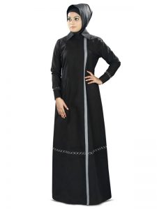 Womens Abaya Black Color Evening Dress
