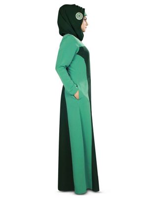 Womens Abaya Green Color Modest Dress