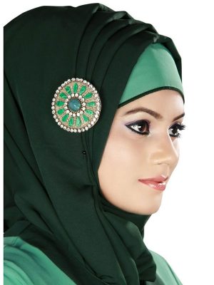 Womens Abaya Green Color Modest Dress