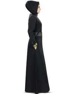 Womens Abaya Black Color Rubiya
