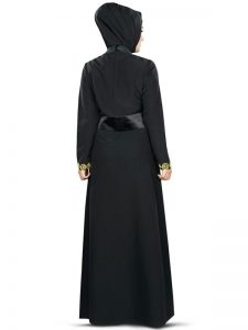 Womens Abaya Black Color Rubiya