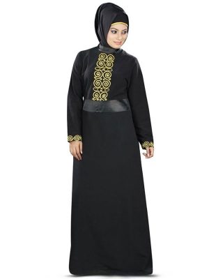 Womens Abaya Black Color Rubiya