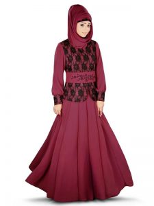 Womens Abaya Pink Color Casual Wear