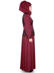 Womens Abaya Pink Color Casual Wear