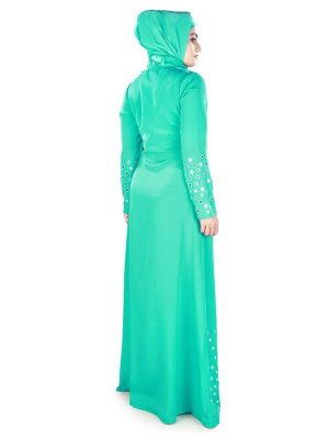 Womens Abaya Green Color Beautiful