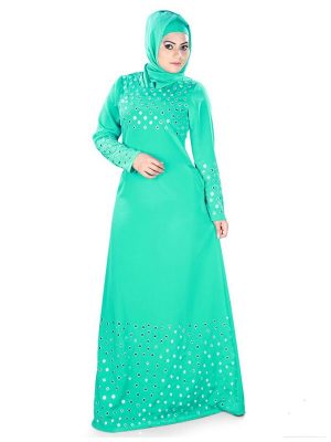 Womens Abaya Green Color Beautiful