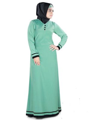 Womens Abaya Green Color Flamboyant