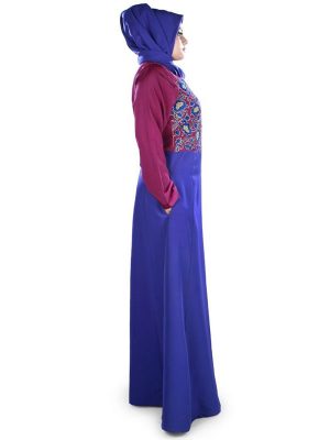 Womens Abaya Maroon Color Casual Wear