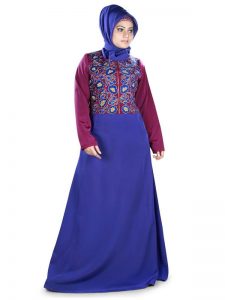 Womens Abaya Maroon Color Casual Wear