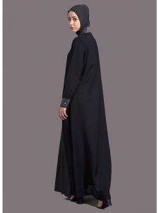 Womens Abaya Black Color Formal Muslim Wear