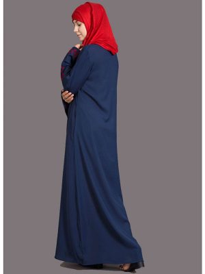 Womens Abaya Red Color Embroidery Wear