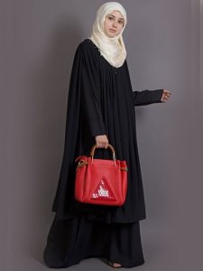 Womens Abaya Black Color Casual Wear