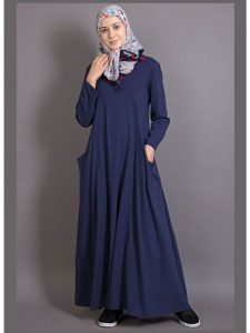 Womens Abaya Blue Color Casual Wear