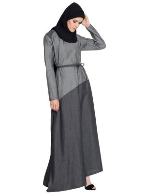 Womens Abaya Grey Color Maxi Dress