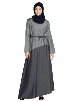 Womens Abaya Grey Color Maxi Dress