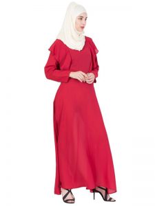 Womens Abaya Red Color Daily Wear