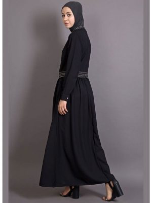 Womens Abaya Black Color Casual Wear