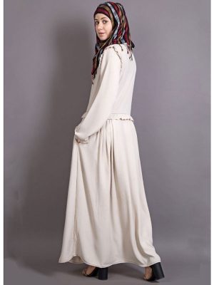 Womens Abaya Off White Color Formal Wear