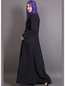 Womens Abaya Black Color Evening Dress