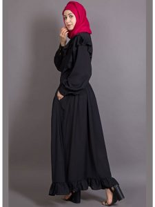 Womens Abaya Black Color Designer Wear