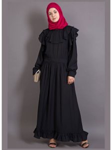 Womens Abaya Black Color Designer Wear